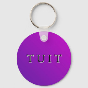 Chaveiro redondo roxo de Tuit