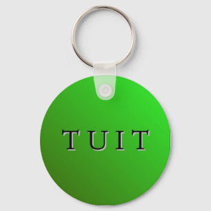 Chaveiro redondo verde de Tuit
