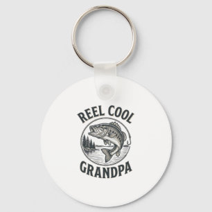 Chaveiro Reel Cool Avô Camisa de Pesca de Rúcula Vintage De