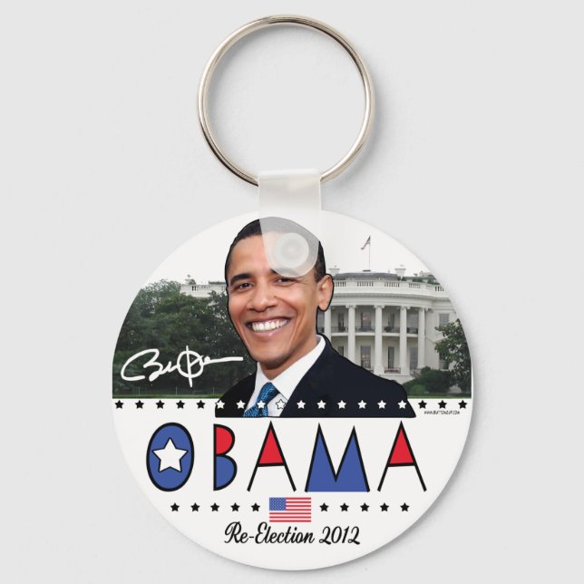 Chaveiro Reeleger Presidente Obama Eleição 2012 (Frente)