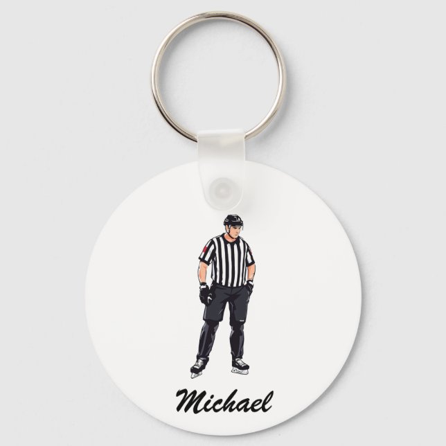 Chaveiro Referência Moderna de Hóquei em Gelo Personalizada (Frente)