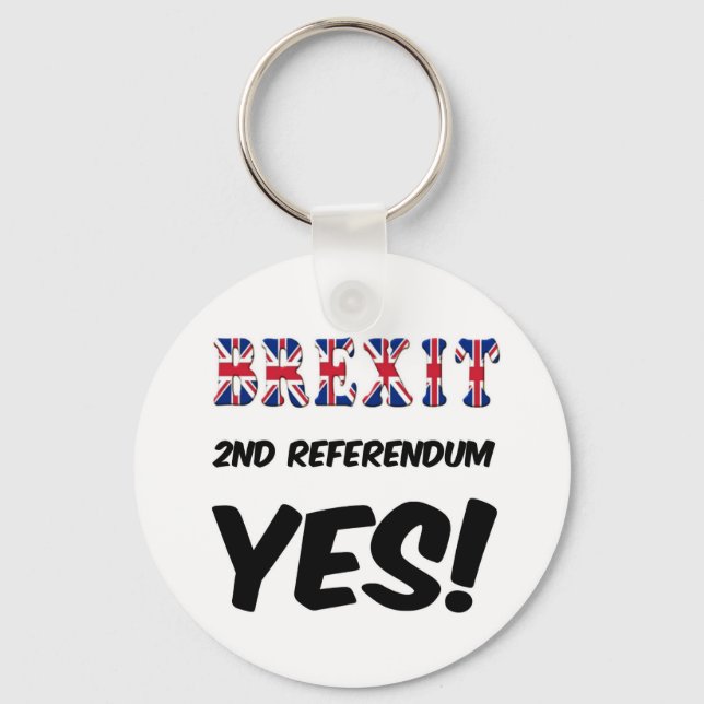 Chaveiro Referendo de segundo de Brexit da Cadeia-Chave Sim (Frente)