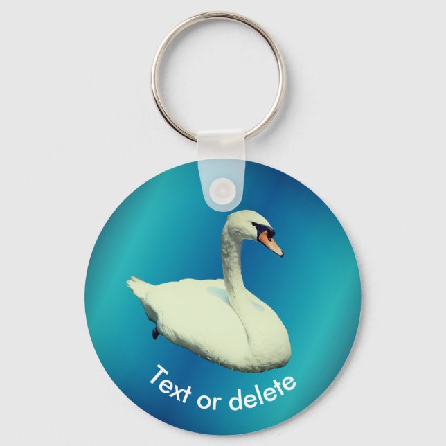 Chaveiro Regal Swan Wildlife Animal Personalized (Frente)