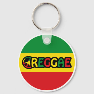 Chaveiro Reggae design com cores de sinalizador reggae
