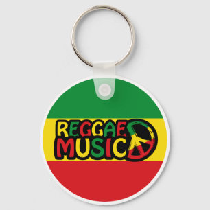 Chaveiro Reggae design de Música com estilo e cor rastafari
