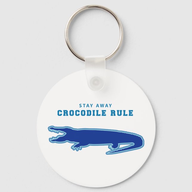 Chaveiro Regra Crocodilo (Azul) (Frente)