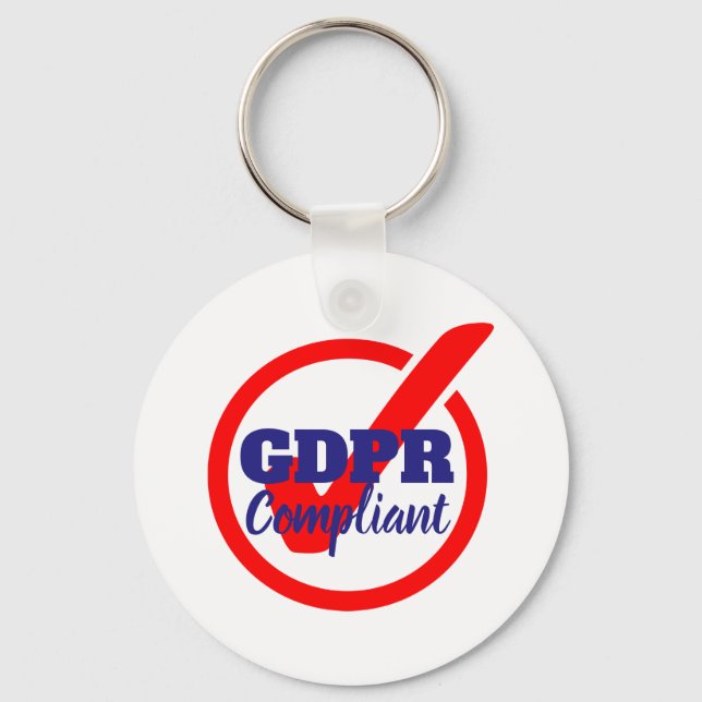 Chaveiro Regulamento geral de proteção de dados compatível  (Frente)