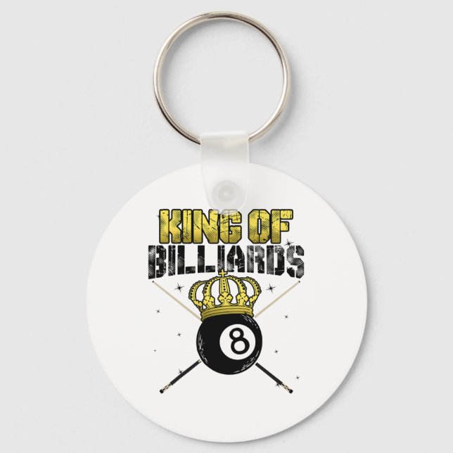 Chaveiro Rei da Fila de Piscinas Bilhar Snooker Billiard Pl (Frente)