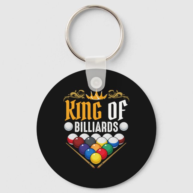 Chaveiro Rei Da Piscina Billiard Billiard Snooker Hob (Frente)