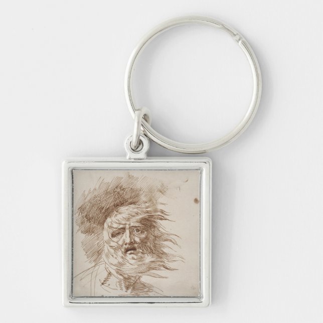 Chaveiro Rei Lear na tempestade (caneta e tinta do bistre (Frente)