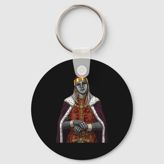Chaveiro Rei Máscara de Prata Baldwin Iv Máscara Dourada Ar (Frente)