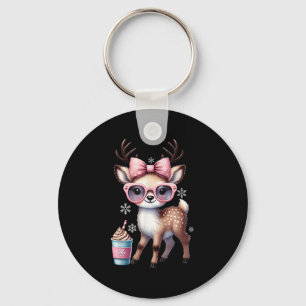 Chaveiro Reindeer Bebendo Chocolate Quente Bougie Women Gir