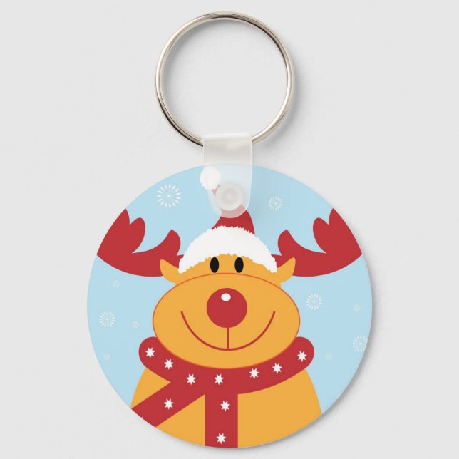 Chaveiro Reindeer de Natal (Frente)