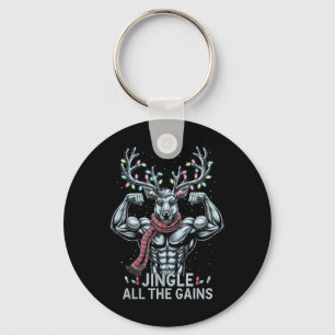 Chaveiro Reindeer De Natal Gym Workout Jingle Todo Ganho