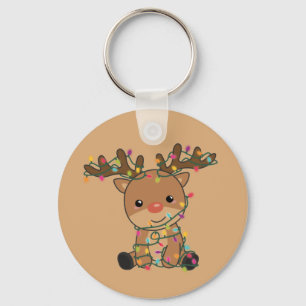 Chaveiro Reindeer Feliz Natal Animais de inverno Deer Keych