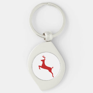 Chaveiro Reindet Salta Natal Red Silhout Bolas de Golfe