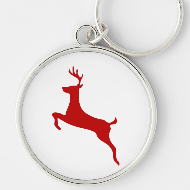 Chaveiro Reindet Salta Natal Red Silhout Bolas de Golfe (Frente)