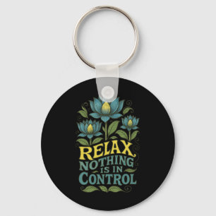 Chaveiro Relaxar Nada Está No Controle Lotus Flor Yoga _2