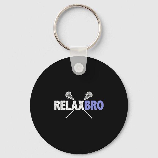 Chaveiro Relaxe Bro Funny Lacrosse Player Pun Cote Lax Stic (Frente)