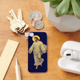 Chaveiro Religião Vintage, Cristo de Jesus caminha sobre ág