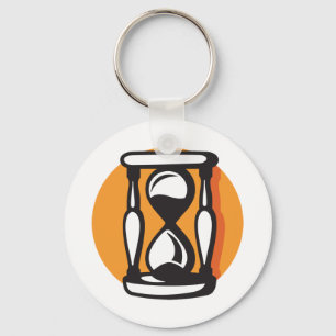 Chaveiro Relógio de Areia Retro Minimalista Tempo