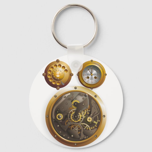 Chaveiro Relógio Steampunk (Frente)
