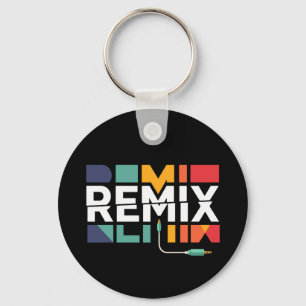 Chaveiro Remix Áudio Gráfico Geométrico Retro de Música d