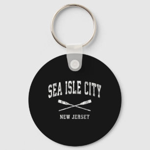 Chaveiro Remos Náuticos Vintage da Cidade de Sea Isle Nova 