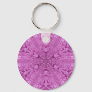 Chaveiro rendas femininas rosa caleidoscópio Snowflake
