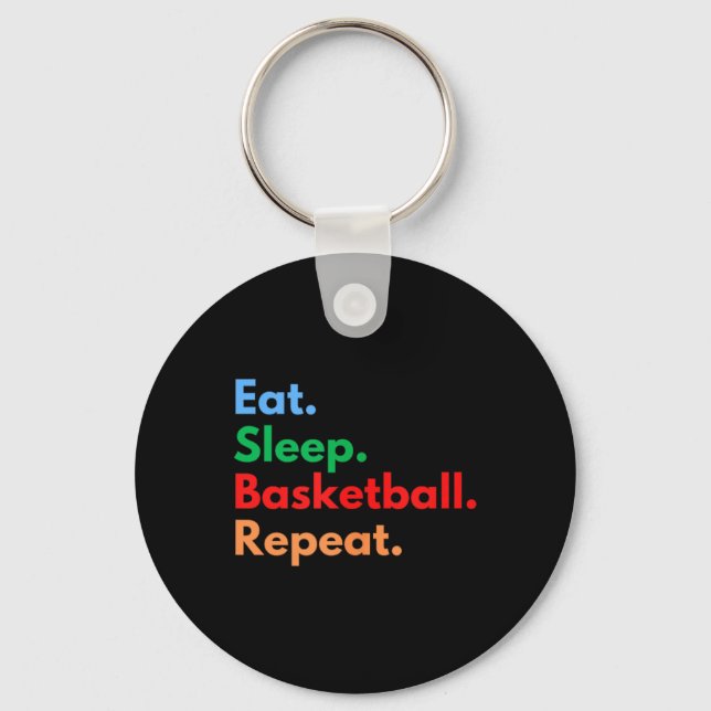 Chaveiro Repetição De Basquete De Sono Para Jogadores De Ba (Frente)