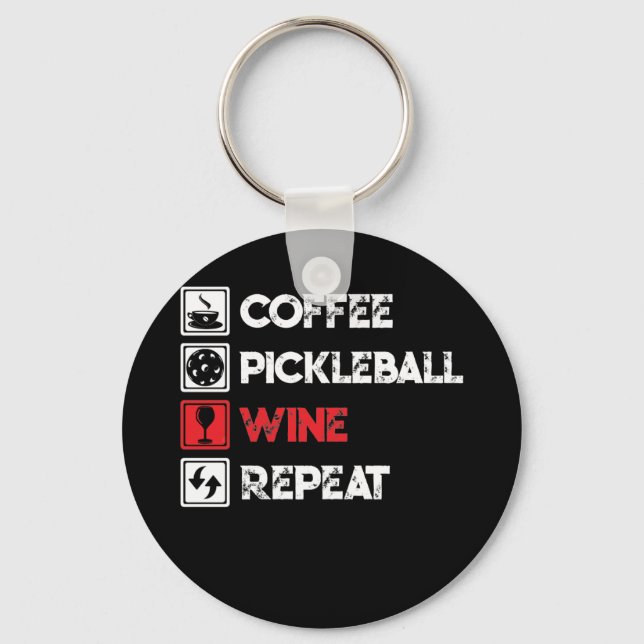 Chaveiro Repetição de Vinho de Bateria de Café (Frente)