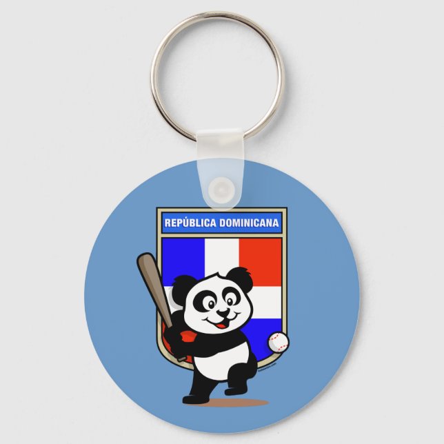 Chaveiro República Dominicana Baseball Panda (Frente)