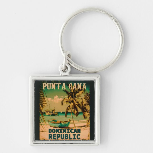 Chaveiro República Dominicana do Punta Cana - Retro Souveni (Frente)
