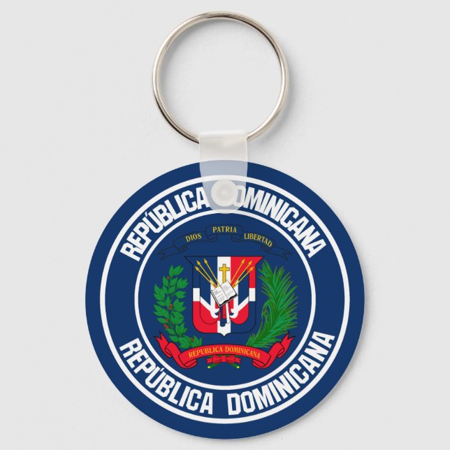Chaveiro República Dominicana Redonda Emblem (Frente)