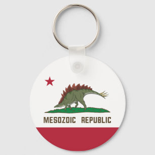 Chaveiro República Mesozoica California Flag Stegosaurus