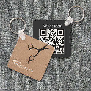 Chaveiro Reserva de Consulta com QR Code Mínimo para Salão