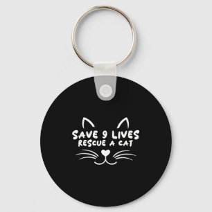 Chaveiro Resgate de animais adote amante de gatos salve 9 v