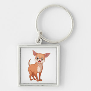 Chaveiro Resgate de cachorro Chihuahua Cartoon Adoção de ca