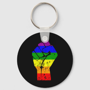 Chaveiro Resiste à Orgulho gay do Sinalizador Arco-Íris