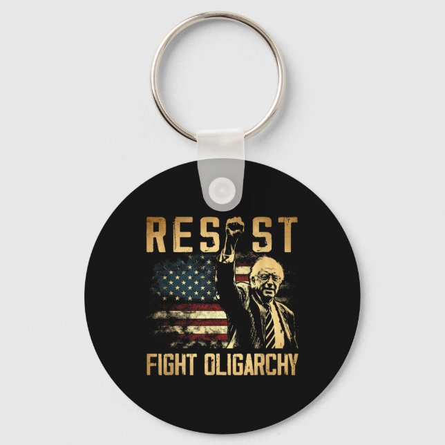 Chaveiro Resiste Bernie Sanders A Lutar Contra O Projeto De (Frente)