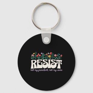 Chaveiro Resistência Floral Retro Não Meu Presidente Direit