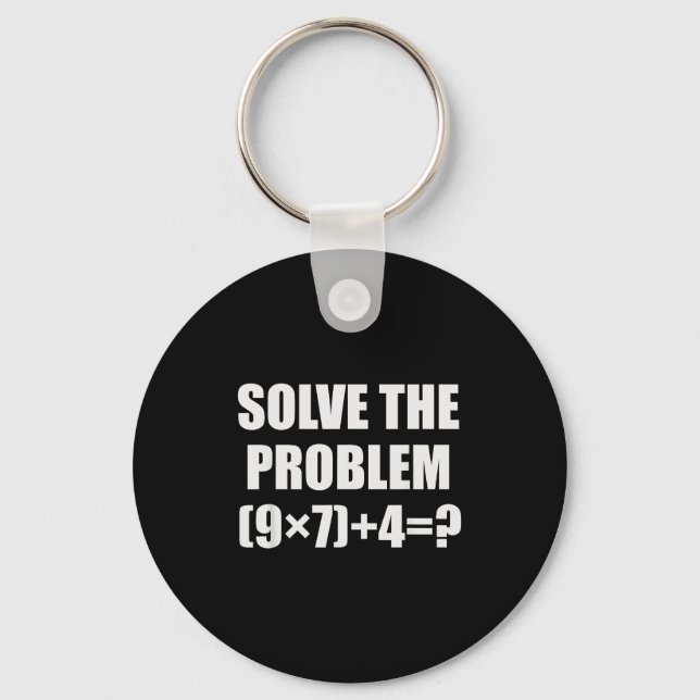 Chaveiro Resolva O Problema Engraçado 67 Meme Brainrot Prof (Frente)