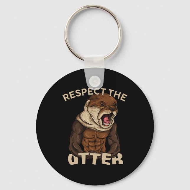 Chaveiro Respect The Otter - Muscular Fitness Bodybuilder A (Frente)