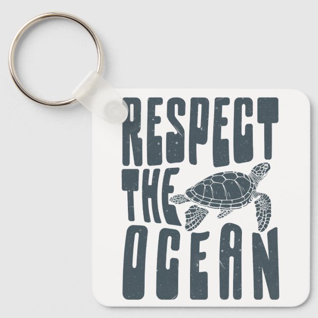 Chaveiro Respeite o oceano (Frente)