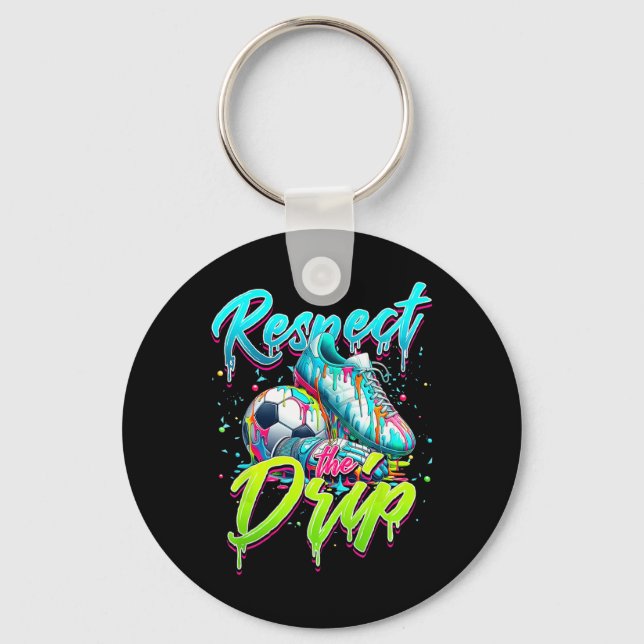 Chaveiro Respeite O Sorvete De Futebol Drip Com Granulado (Frente)
