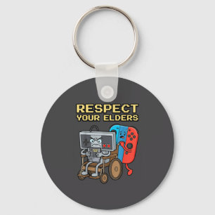 Chaveiro Respeite Seus Anciãos Jogos Retrô Divertido Contra