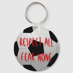 Chaveiro Respeite tudo, medo nenhuns bola de futebol