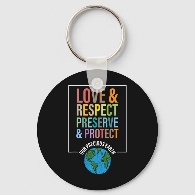 Chaveiro Respeito Pelo Amor Preservar Proteger Nossa Terra  (Frente)