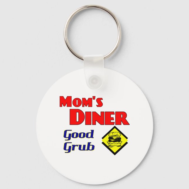 Chaveiro Restaurante Retrovisor de boa Grub de Diner mãe (Frente)