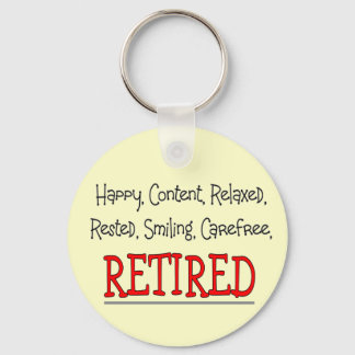 Chaveiro "RETIRED- Happy, Carefree, Relaxe"... Engraçado